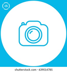 Camera photo line vector icon