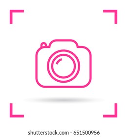 Camera photo line vector icon