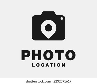 Camera Photo Photography Lens Picture Location Pin Map Search Find Navigation Vector Logo Design