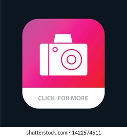 Camera, Photo, Studio Mobile App Button. Android and IOS Glyph Version