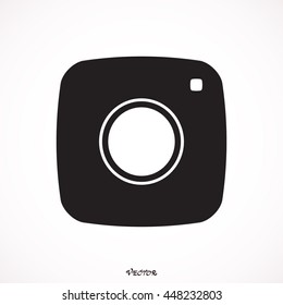 camera photo Vector button illustration 