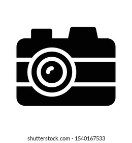 camera photo vector glyph flat icon