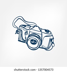 camera photo vector sketch illustration 