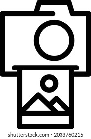 camera photo vector thin line icon