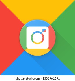 Camera Photo Video button Adaptive icon Material Design illustration