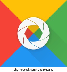 Camera Photo Video button Adaptive icon Material Design illustration