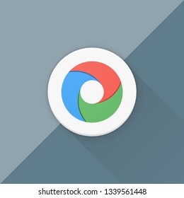 Camera Photo Video button Adaptive icon Material Design illustration