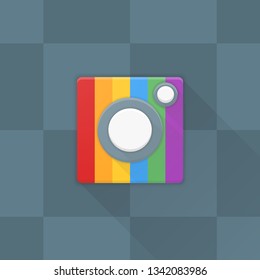 Camera Photo Video button Adaptive icon Material Design illustration
