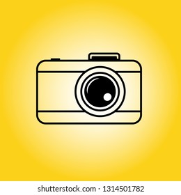 camera photo with yellow background