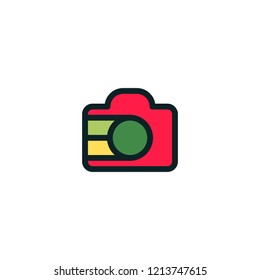 Camera Photograph Outline Colorful Creative Abstract Business Modern Logo 