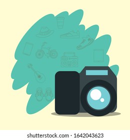 camera photographic device isolated icon vector illustration design