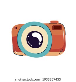 icono aislado de dispositivo fotográfico de cámara