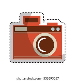 camera photographic drawing icon vector illustration design