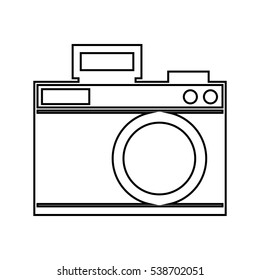 camera photographic drawing icon vector illustration design