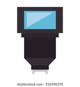 camera photographic flash isolated icon