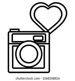 camera photographic with heart