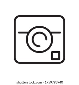 camera photographic line style icon vector illustration design