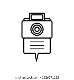 camera photographic in speech bubble vector illustration design