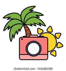 camera photographic with sun summer