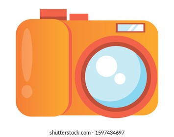 camera photographic user interface icon vector illustration design