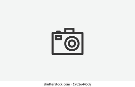 Diseño vectorial del logotipo de fotografía de cámara