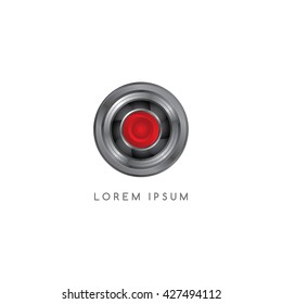 camera photography button logotype
