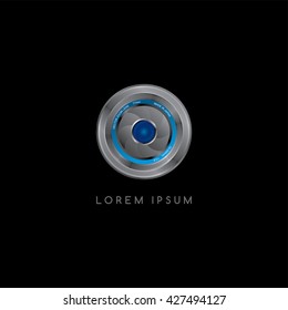 camera photography button logotype