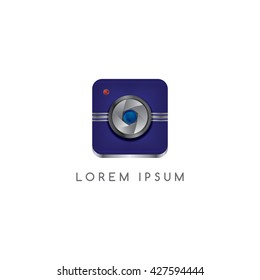 camera photography button logotype theme vector art illustration