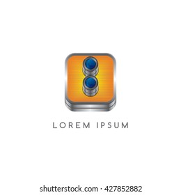 camera photography button logotype theme vector art illustration
