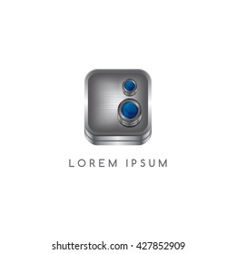 camera photography button logotype theme vector art illustration