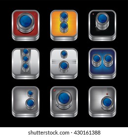 camera photography button logotype theme vector art illustration