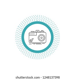 Camera, photography, capture, photo, aperture Line Icon. Vector isolated illustration