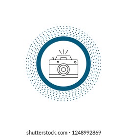 Camera, photography, capture, photo, aperture Line Icon. Vector isolated illustration
