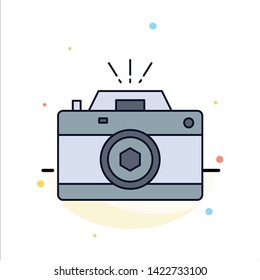 Camera, photography, capture, photo, aperture Flat Color Icon Vector