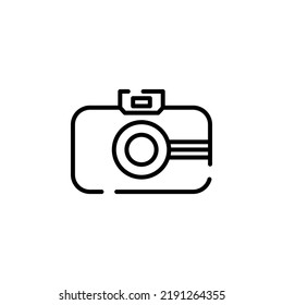 Camera, Photography, Digital, Photo Dotted Line Icon Vector Illustration Logo Template. Suitable For Many Purposes.