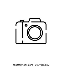 Camera, Photography, Digital, Photo Dotted Line Icon Vector Illustration Logo Template. Suitable For Many Purposes.