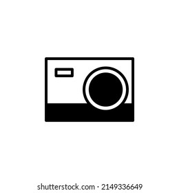 Camera, Photography, Digital, Photo Solid Line Icon Vector Illustration Logo Template. Suitable For Many Purposes.