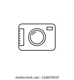 Plantilla de logotipo para cámara, fotografía, fotografía digital, foto de línea delgada de vectores de imagen. Idóneo Para Muchos Fines.