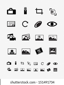 camera photography filter tools, Photography icons 