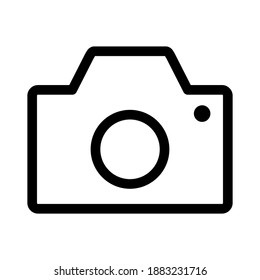 Illustration Design der Illustration des Bildzeichens für Kamerafotografie. Vector EPS10 Line Icon einfaches Design, perfekt für alle Projekte