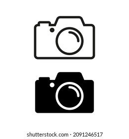 Camera Photography Icon Logo Template Design. Vector set