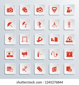 Camera and photography icon set