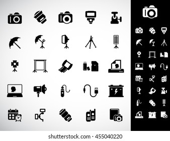 Camera and photography icon set