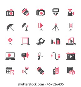 Camera and photography icon set