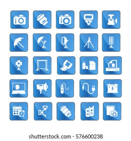 Camera and photography icon set