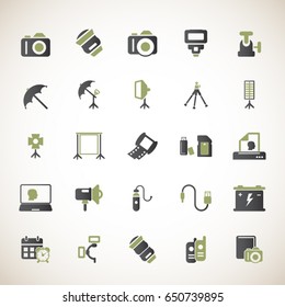 Camera and photography icon set