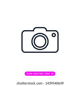 camera photography icon vector design template. 