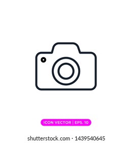 camera photography icon vector design template. 