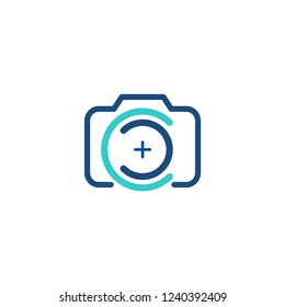 camera photography icon vector logo template