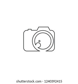 camera photography icon vector logo template